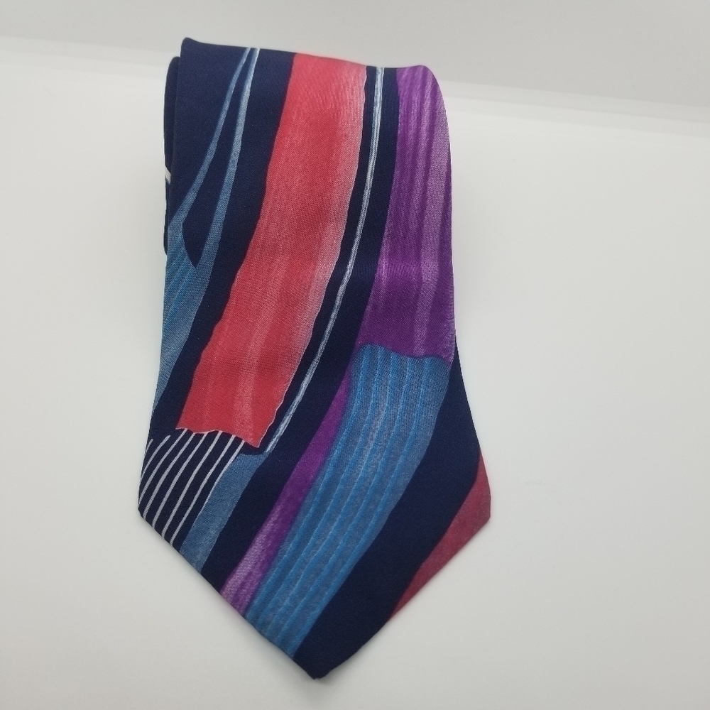 vintage Zylos George Machado abstract multicolor tie 59 in long 3.75 in wide